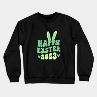 Happy Easter 2023 Bunny Ears Green Crewneck Sweatshirt